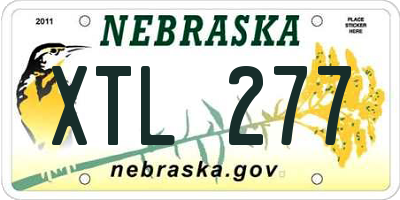 NE license plate XTL277