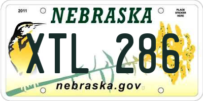 NE license plate XTL286