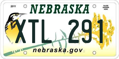 NE license plate XTL291