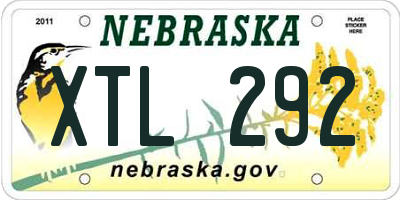 NE license plate XTL292