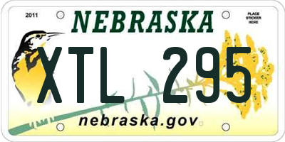 NE license plate XTL295