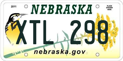NE license plate XTL298