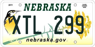 NE license plate XTL299