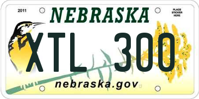 NE license plate XTL300