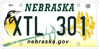 NE license plate XTL301