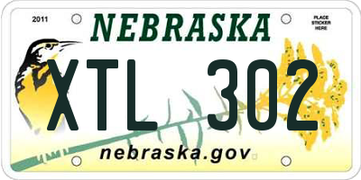 NE license plate XTL302