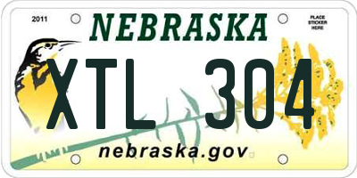 NE license plate XTL304