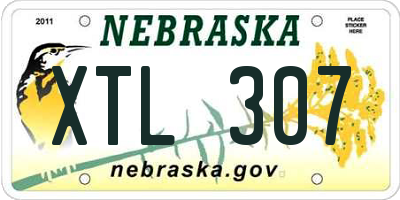 NE license plate XTL307