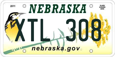 NE license plate XTL308