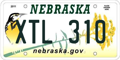 NE license plate XTL310