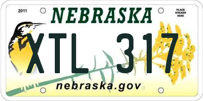 NE license plate XTL317