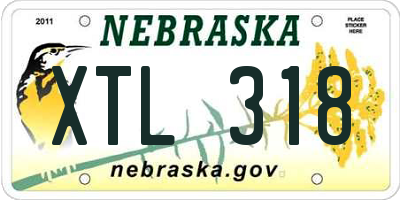 NE license plate XTL318