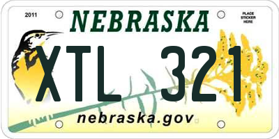 NE license plate XTL321