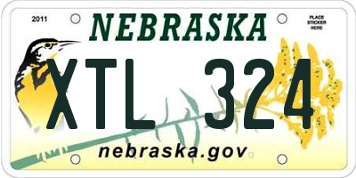 NE license plate XTL324