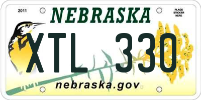 NE license plate XTL330