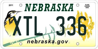 NE license plate XTL336