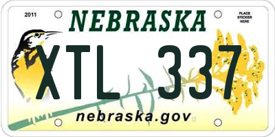 NE license plate XTL337