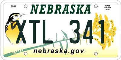 NE license plate XTL341