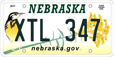 NE license plate XTL347