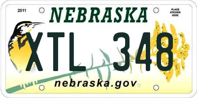 NE license plate XTL348