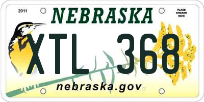 NE license plate XTL368