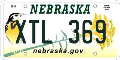 NE license plate XTL369