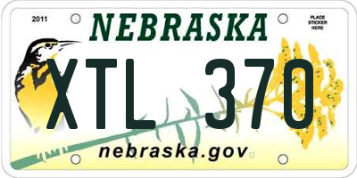 NE license plate XTL370