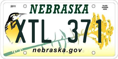 NE license plate XTL371