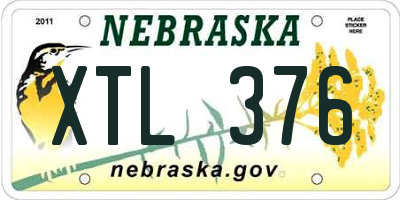 NE license plate XTL376
