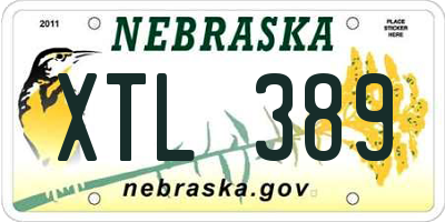 NE license plate XTL389