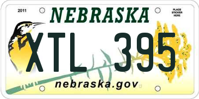 NE license plate XTL395