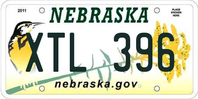 NE license plate XTL396