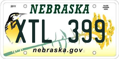 NE license plate XTL399