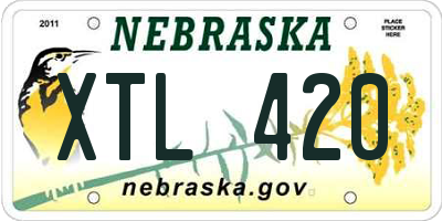 NE license plate XTL420