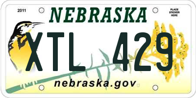 NE license plate XTL429