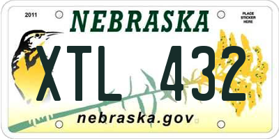 NE license plate XTL432