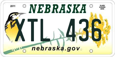 NE license plate XTL436