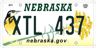 NE license plate XTL437