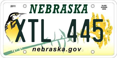 NE license plate XTL445