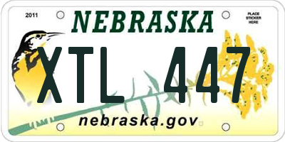 NE license plate XTL447