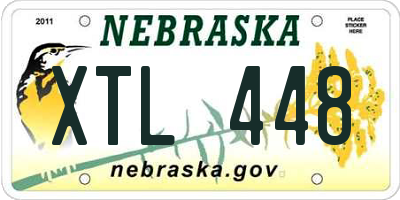 NE license plate XTL448