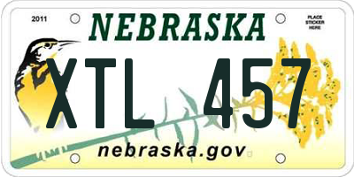 NE license plate XTL457