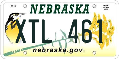 NE license plate XTL461