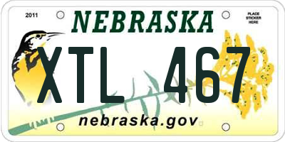 NE license plate XTL467