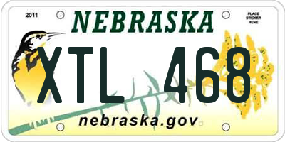 NE license plate XTL468