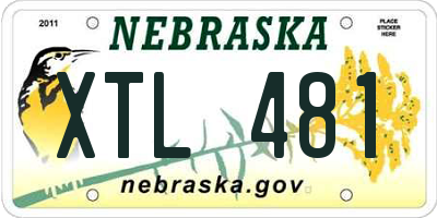 NE license plate XTL481