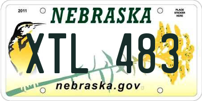 NE license plate XTL483