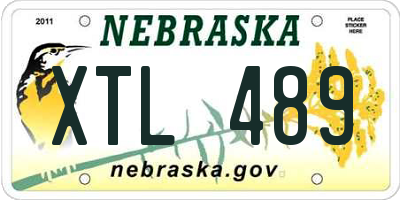 NE license plate XTL489
