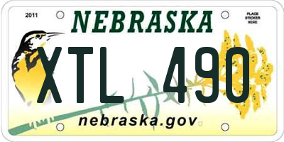 NE license plate XTL490