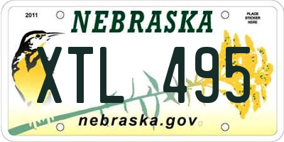 NE license plate XTL495